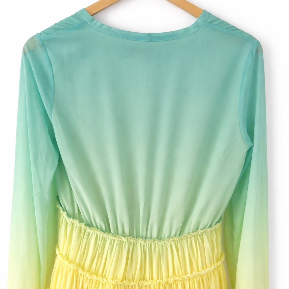 CHICWISH Ombre Ruffle Maxi Dress – Size XS - Picture 6 of 10